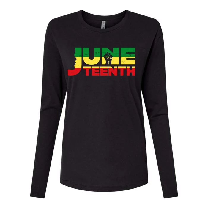 Juneteenth 1865 Freedom Black Pride Womens Cotton Relaxed Long Sleeve T-Shirt