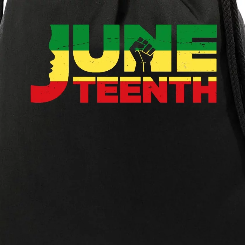 Juneteenth 1865 Freedom Black Pride Drawstring Bag