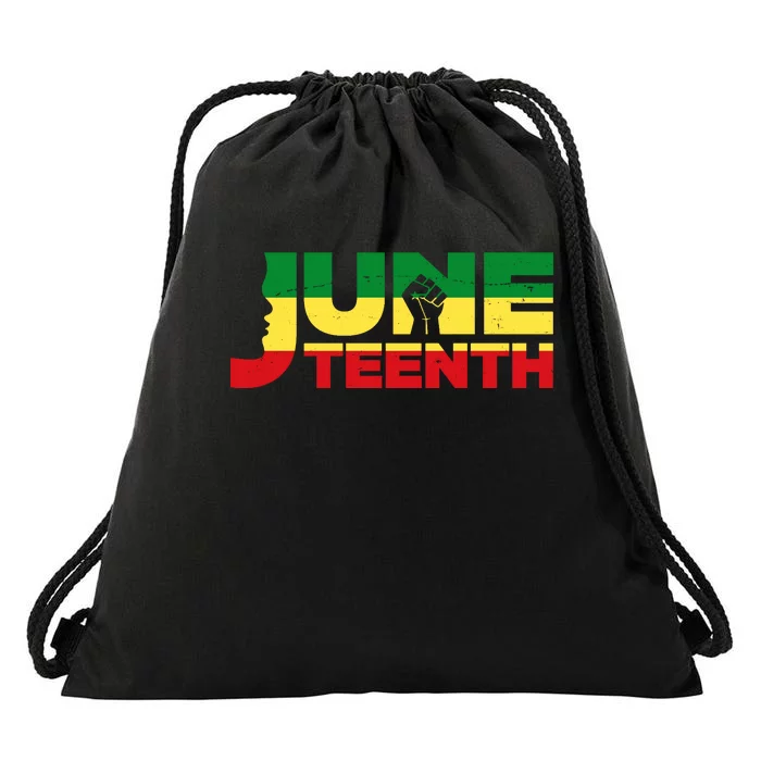 Juneteenth 1865 Freedom Black Pride Drawstring Bag