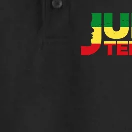 Juneteenth 1865 Freedom Black Pride Dry Zone Grid Performance Polo