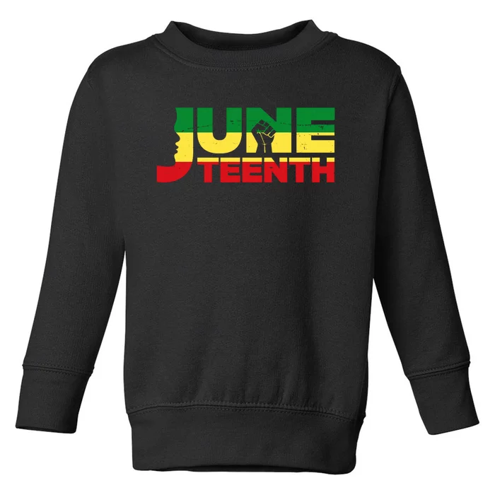 Juneteenth 1865 Freedom Black Pride Toddler Sweatshirt