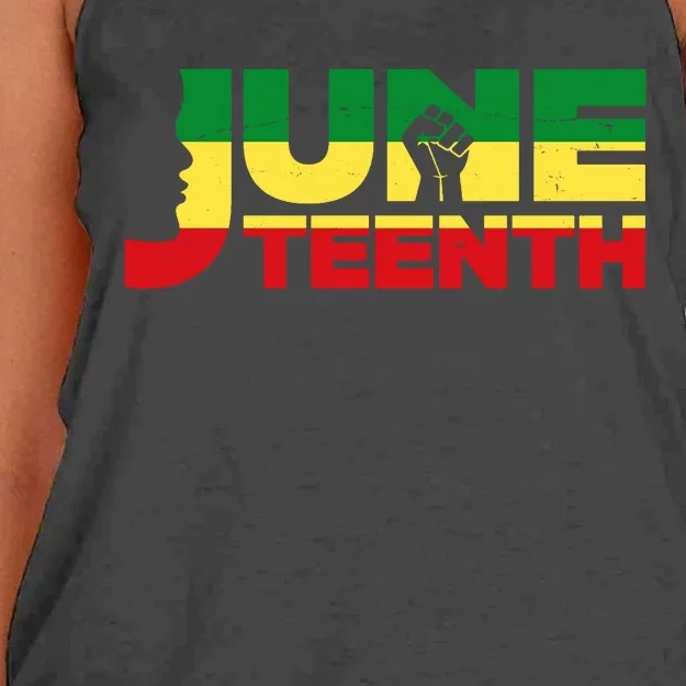 Juneteenth 1865 Freedom Black Pride Women's Knotted Racerback Tank