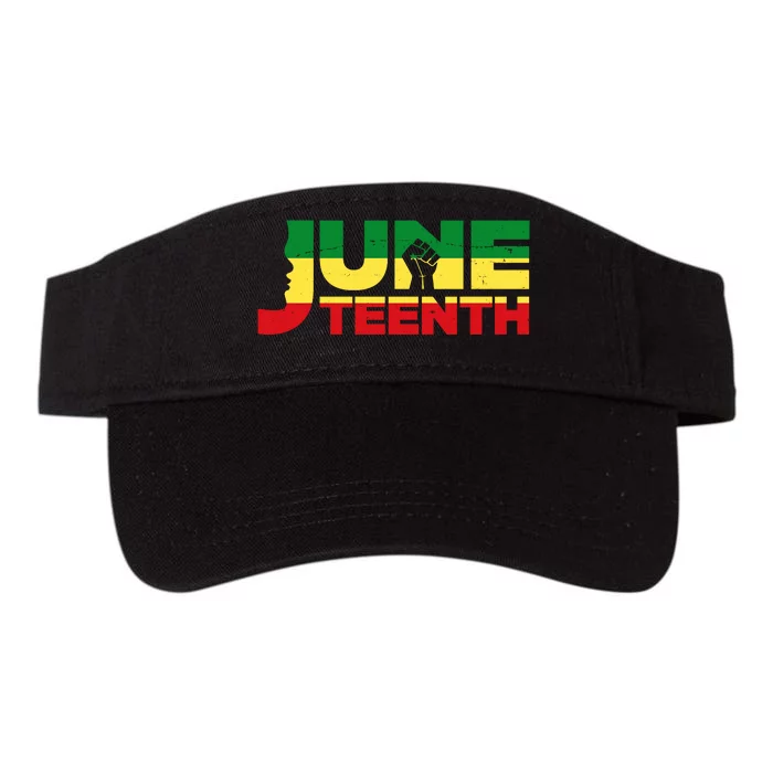 Juneteenth 1865 Freedom Black Pride Valucap Bio-Washed Visor