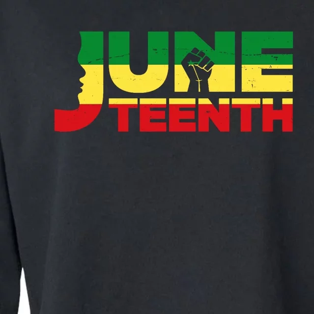 Juneteenth 1865 Freedom Black Pride Cropped Pullover Crew