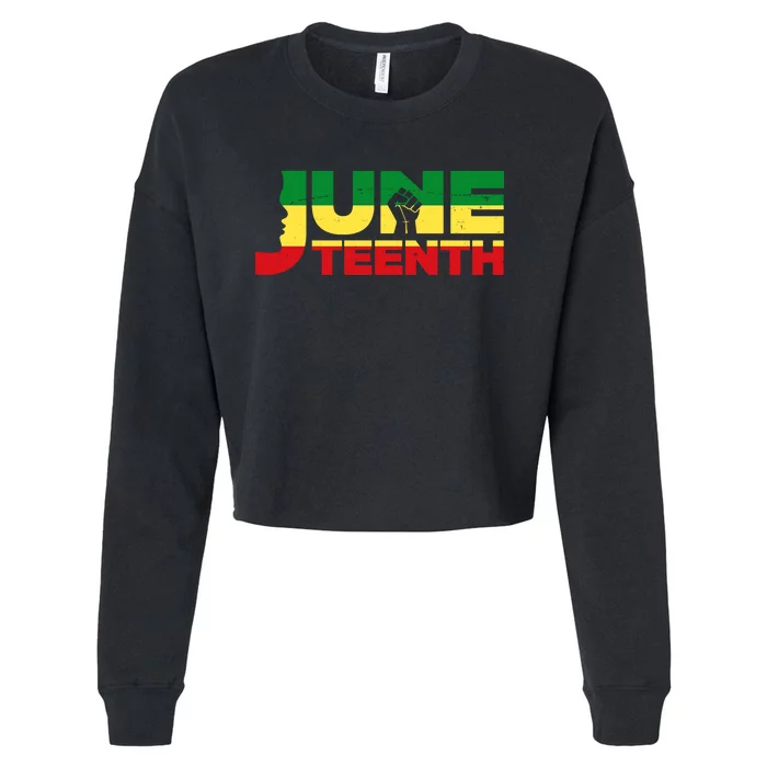 Juneteenth 1865 Freedom Black Pride Cropped Pullover Crew