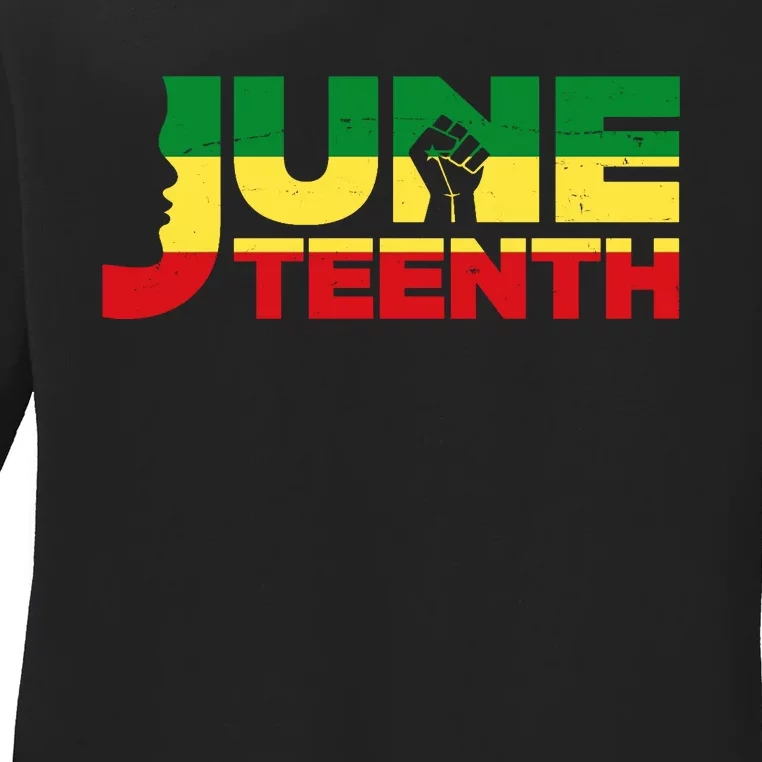 Juneteenth 1865 Freedom Black Pride Ladies Long Sleeve Shirt