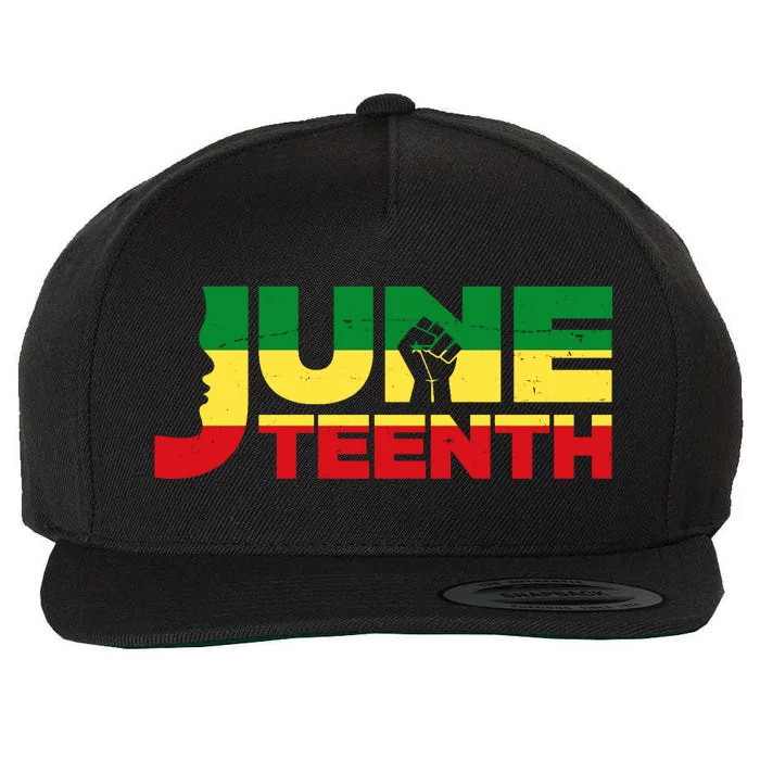 Juneteenth 1865 Freedom Black Pride Wool Snapback Cap