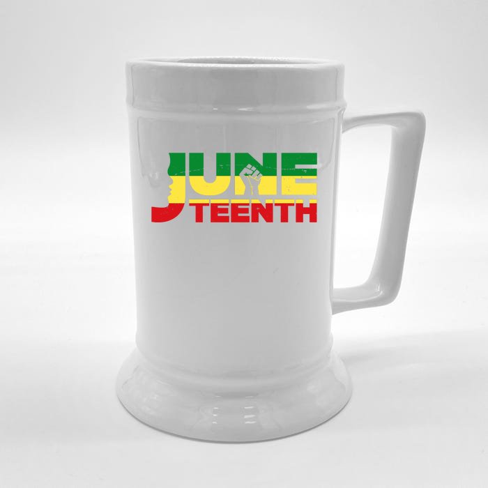 Juneteenth 1865 Freedom Black Pride Front & Back Beer Stein