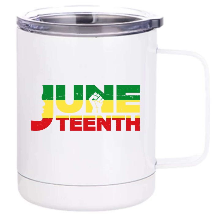 Juneteenth 1865 Freedom Black Pride Front & Back 12oz Stainless Steel Tumbler Cup