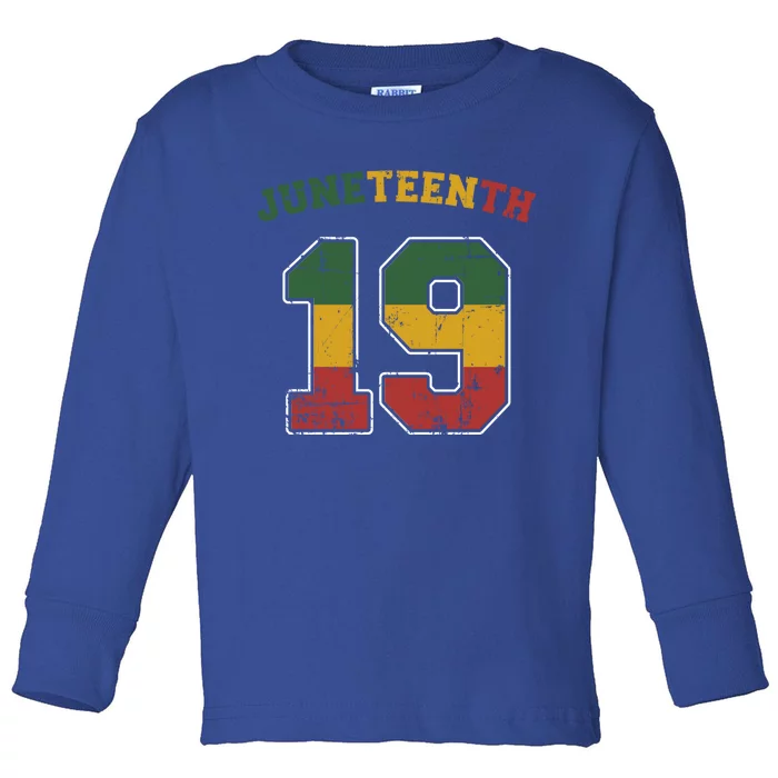 Juneteenth 19 Frican Independence And Freedom 1865 Gift Toddler Long Sleeve Shirt