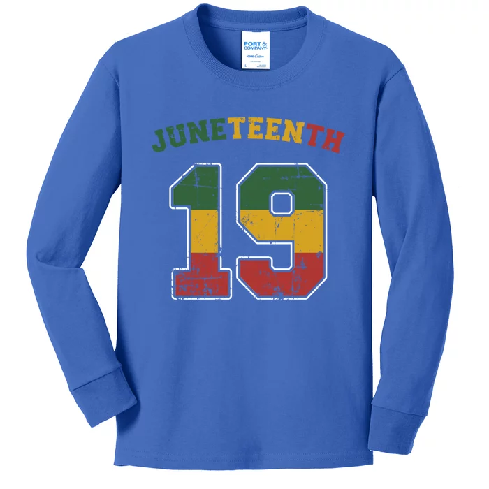 Juneteenth 19 Frican Independence And Freedom 1865 Gift Kids Long Sleeve Shirt