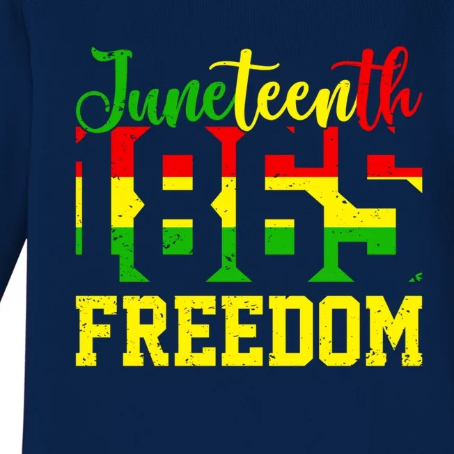 Juneteenth 1865 Freedom Day Black History Mom Mother's Day Funny Gift Baby Long Sleeve Bodysuit