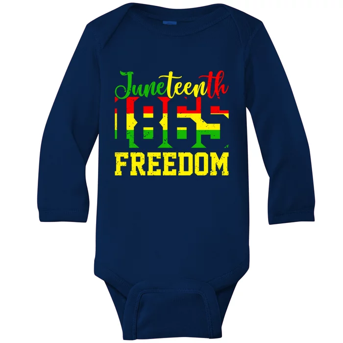 Juneteenth 1865 Freedom Day Black History Mom Mother's Day Funny Gift Baby Long Sleeve Bodysuit