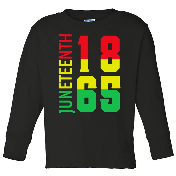 Juneteenth 1865 Freedom Day Celebration Toddler Long Sleeve Shirt