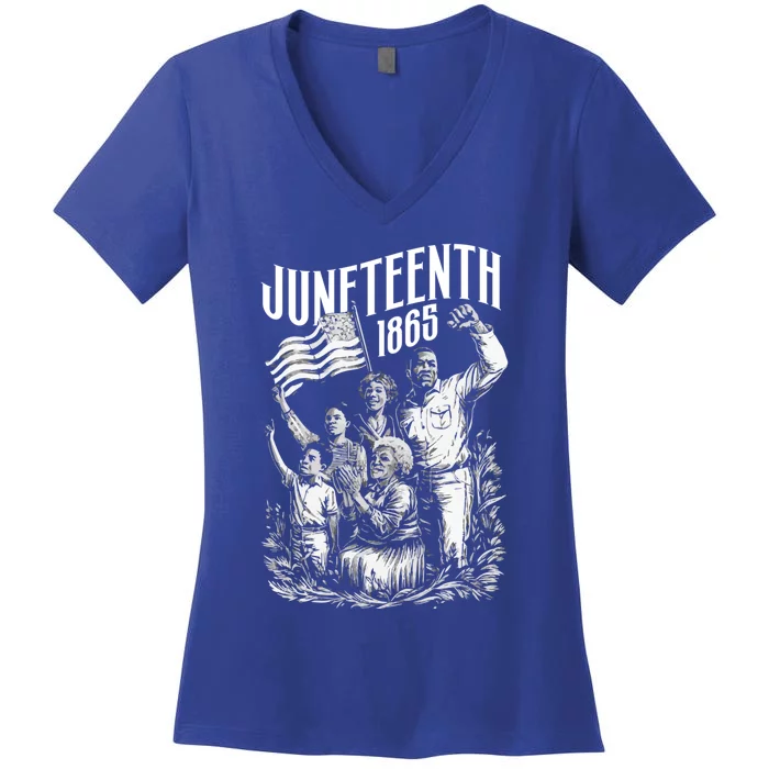 Junenth 1865 Funny Gift Women's V-Neck T-Shirt