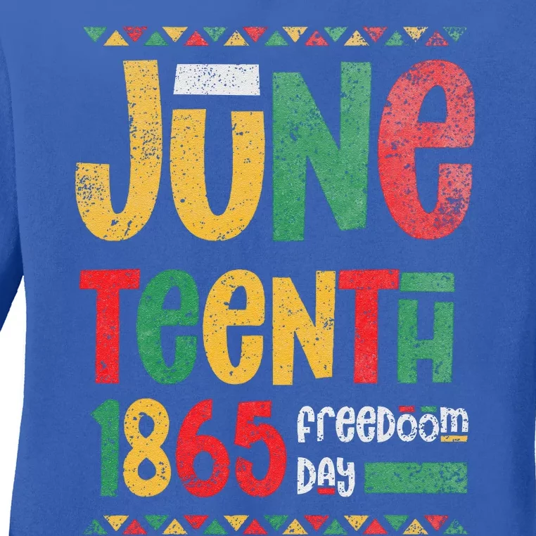 Juneteenth 1865 Freedom Day Celebrate Black History Ladies Long Sleeve Shirt