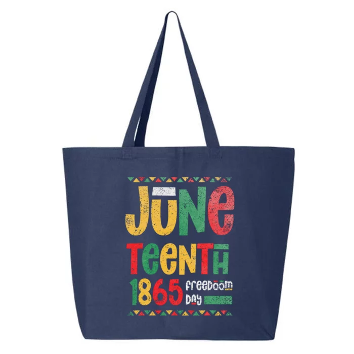 Juneteenth 1865 Freedom Day Celebrate Black History 25L Jumbo Tote