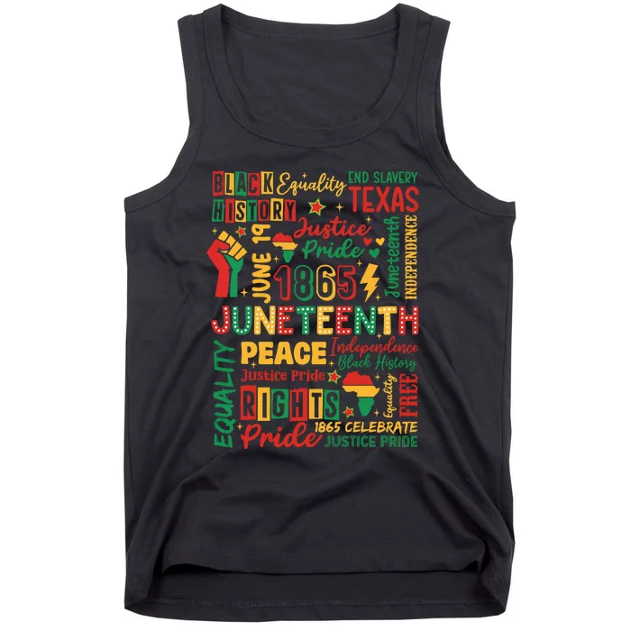 Juneteenth 1865 Freedom Equality Awareness Tank Top