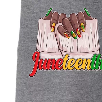 Juneteenth 1865 Finger Nails Manicure Doggie 3-End Fleece Hoodie