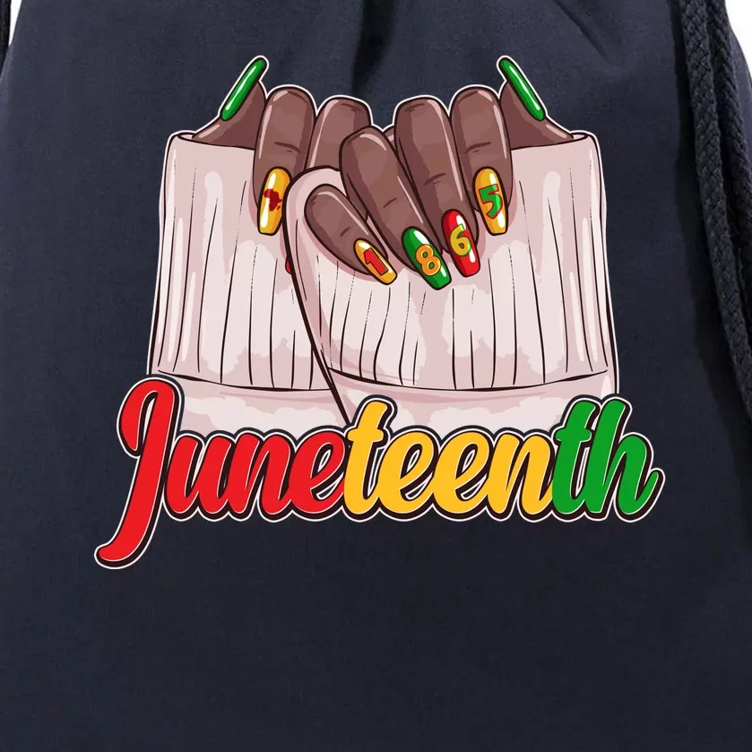 Juneteenth 1865 Finger Nails Manicure Drawstring Bag