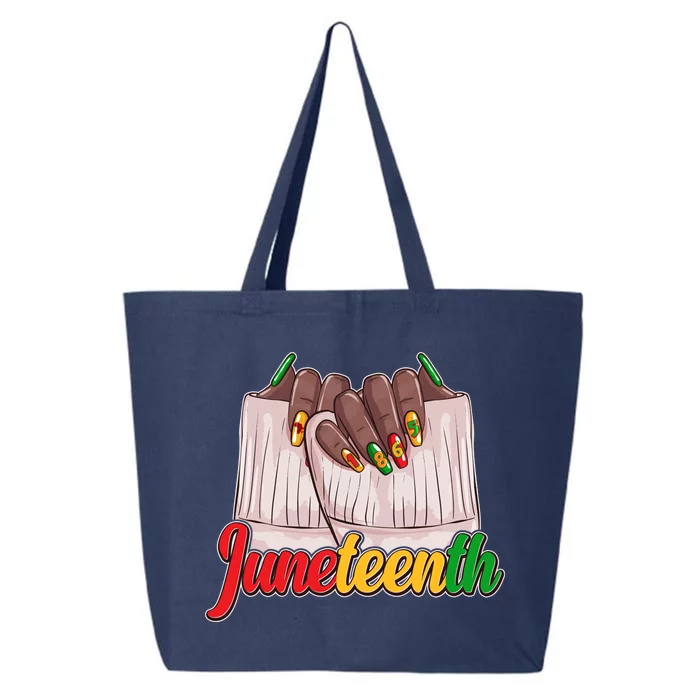 Juneteenth 1865 Finger Nails Manicure 25L Jumbo Tote