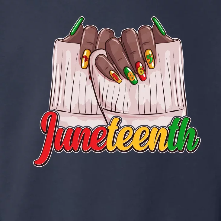 Juneteenth 1865 Finger Nails Manicure Toddler Hoodie