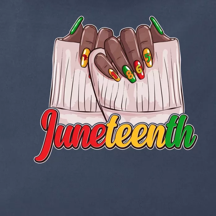 Juneteenth 1865 Finger Nails Manicure Zip Tote Bag