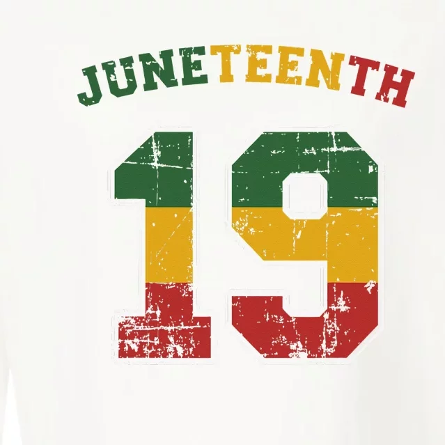 Juneteenth 19 for african independence and freedom 1865 Cropped Pullover Crew