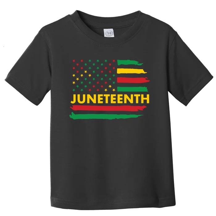 Juneteenth American Flag Toddler T-Shirt