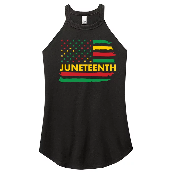 Juneteenth American Flag Women’s Perfect Tri Rocker Tank