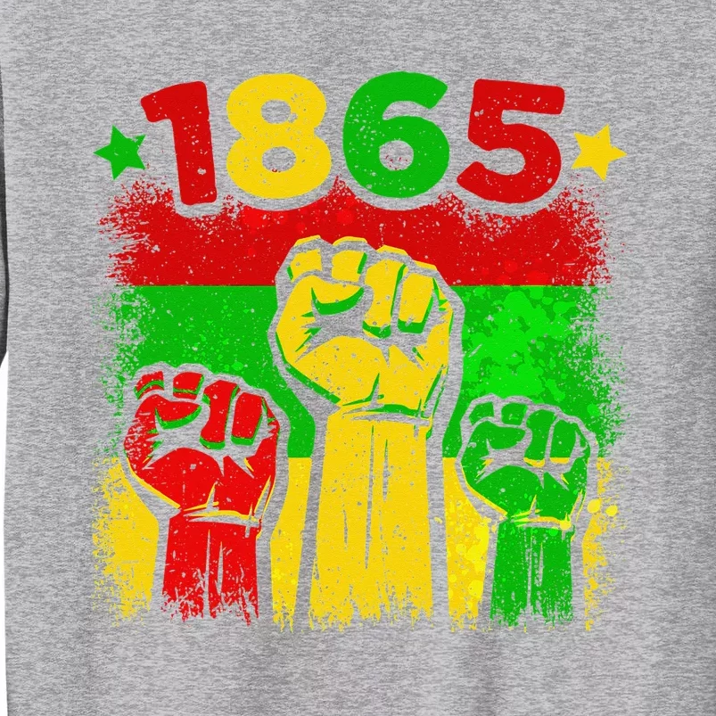 Juneteenth 1865 Freedom Flag Black African America Tall Sweatshirt