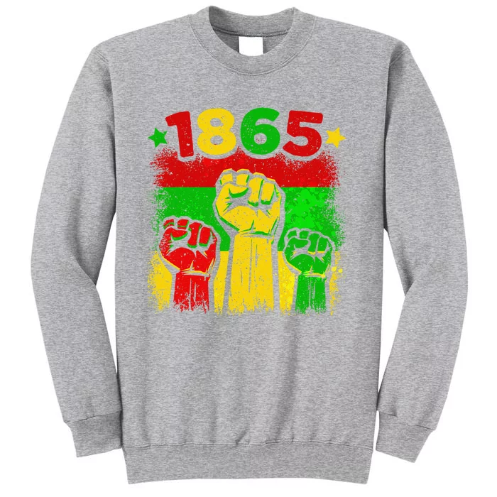 Juneteenth 1865 Freedom Flag Black African America Tall Sweatshirt