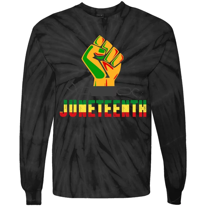 Juneteenth 1865 Hands In Chain Tie-Dye Long Sleeve Shirt