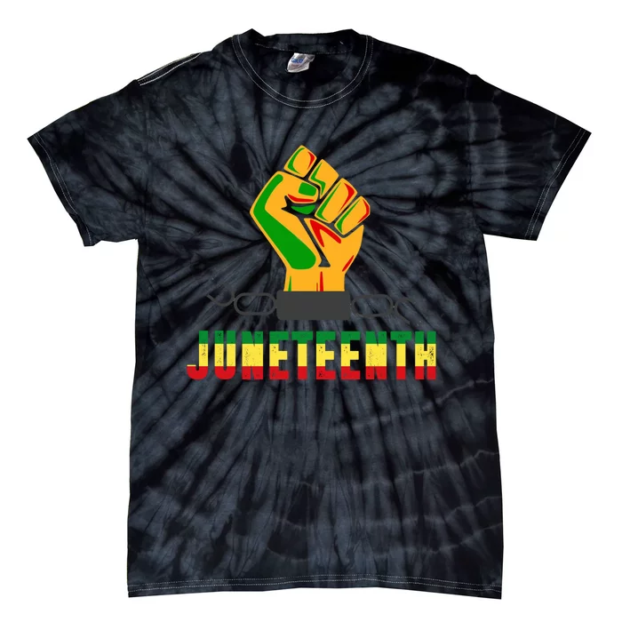 Juneteenth 1865 Hands In Chain Tie-Dye T-Shirt