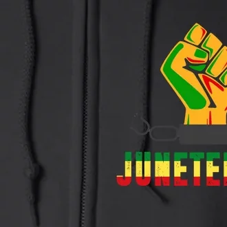 Juneteenth 1865 Hands In Chain Full Zip Hoodie