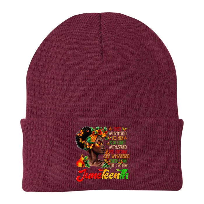 Juneteenth 1865 I Am The Storm Black Women History Month Knit Cap Winter Beanie