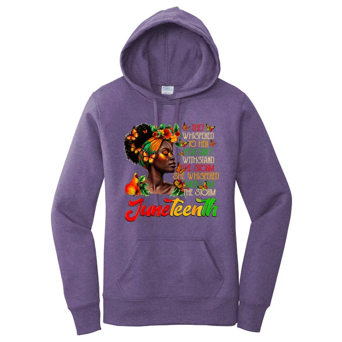 Juneteenth 1865 I Am The Storm Black Women History Month Women's Pullover Hoodie