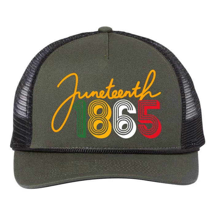 Junenth 1865 Is My Independence Black Women Black Pride Retro Rope Trucker Hat Cap