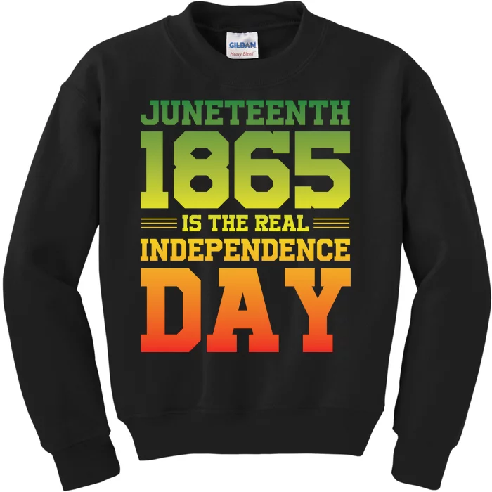 Juneteenth 1865 Is The Real Independence Day Kids Sweatshirt