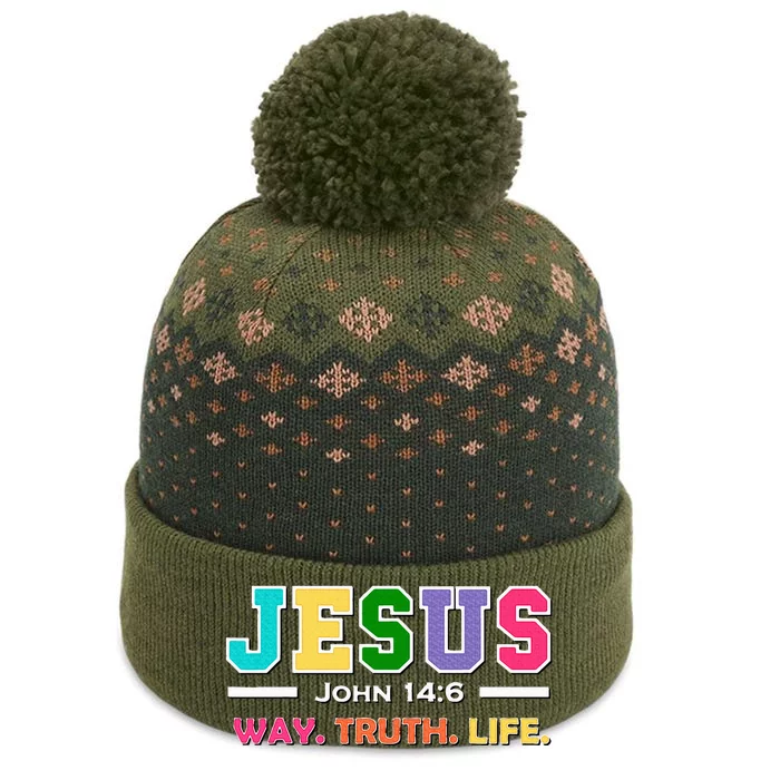 John 146 Jesus Is The Way Truth And Life His Banner Is Love The Baniff Cuffed Pom Beanie