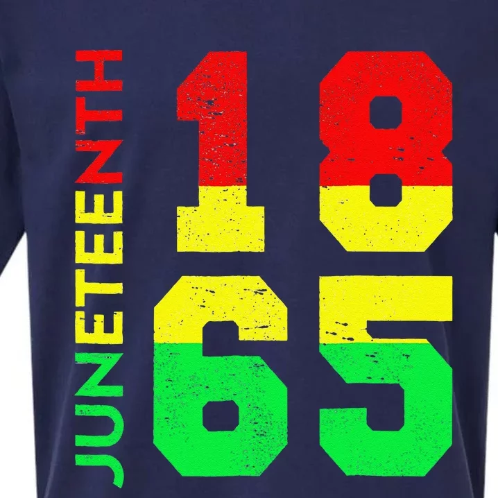 Juneteenth 1865 Juneteenth Is My Independence Day Sueded Cloud Jersey T-Shirt