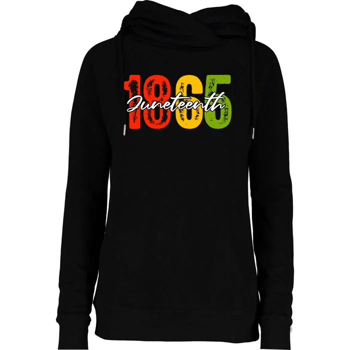 Juneteenth 1865 Womens Funnel Neck Pullover Hood