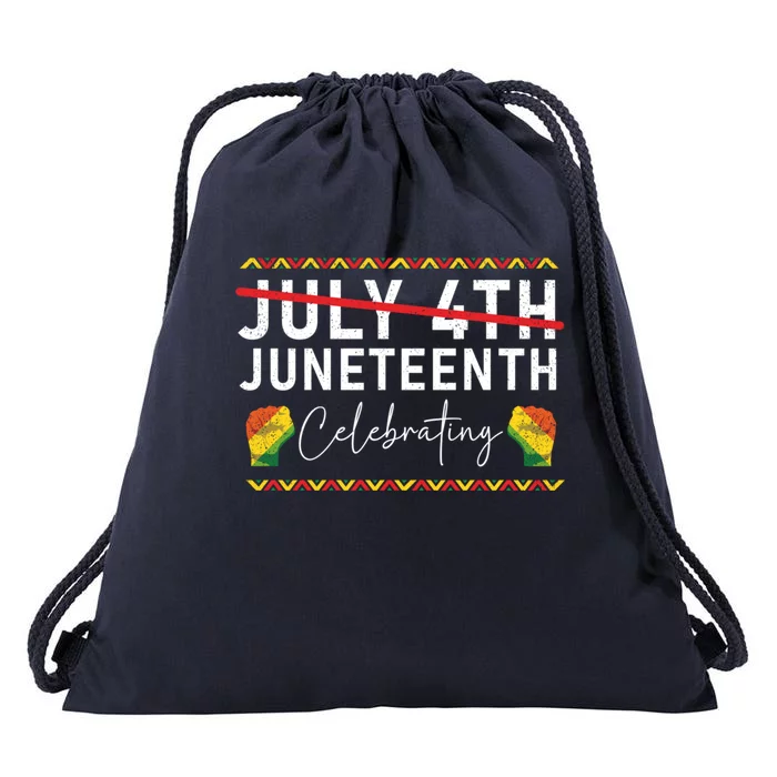 Junenth 1865 Junenth Freedom African America Great Gift Drawstring Bag