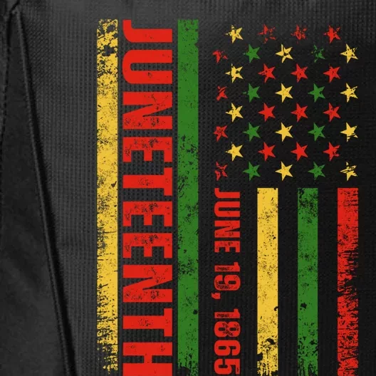 Juneteenth 1865 Melanin American Flag Black History Freedom Cute Gift City Backpack