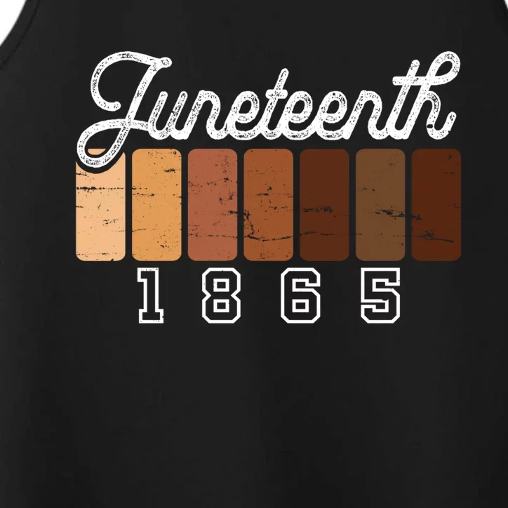 Juneteenth 1865 Melanin Shades Proud Black History Month Funny Gift Performance Tank