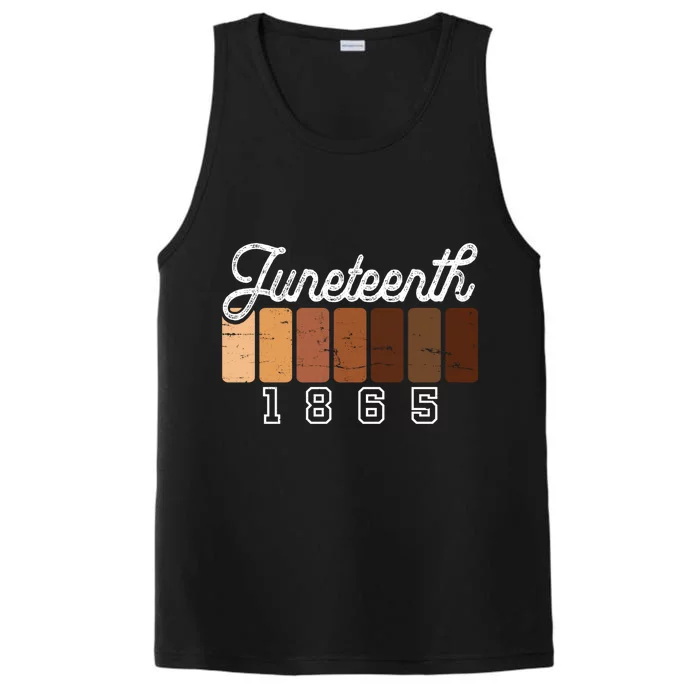 Juneteenth 1865 Melanin Shades Proud Black History Month Funny Gift Performance Tank