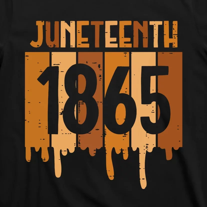 Juneteenth 1865 Melanin Drip Black Pride Women T-Shirt