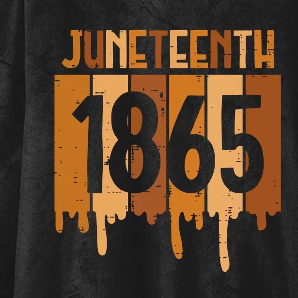 Juneteenth 1865 Melanin Drip Black Pride Women Hooded Wearable Blanket