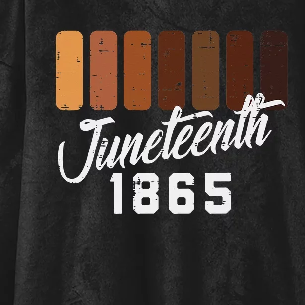 Juneteenth 1865 Melanin Shades June 19th Hooded Wearable Blanket