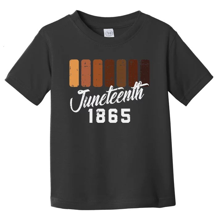 Juneteenth 1865 Melanin Shades June 19th Toddler T-Shirt